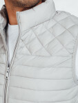 Pánska prešívaná vesta svetlo šedá FashionStreet TX5078 XL