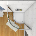 H K - Štvrťkruhová sprchová zástena MONO S4 100 číre sklo, R550 SE-MONOS410