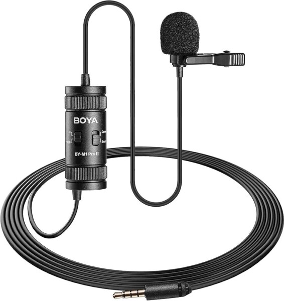 Boya Boya BY-M1 PRO II Lavalier Microphone --no batteries required and TRS/TRRS Switchable