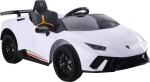 Lean Cars Elektrické autíčko LAMBORGHINI HURACAN 4x45W MOTOR 12V4,5 AH BATÉRIA 2022 NELAKOVANÁ biela