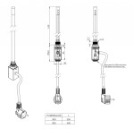 SAPHO - CARUSO vykurovacia tyč 300 W, nerez mat NR921