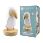 Mary's LED nočná lampička a Bluetooth reproduktor 2v1 - tukan, biely (MW20789)