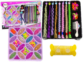 Mamido Farebná sada korálikov na vlasy s vrkôčiky