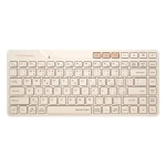 A4Tech FStyler FBK26C AS béžová / Bezdrôtová klávesnica / CZ layout / Bluetooth / 2.4GHz USB-A Nano prijímač (FBK26CAS-CL)