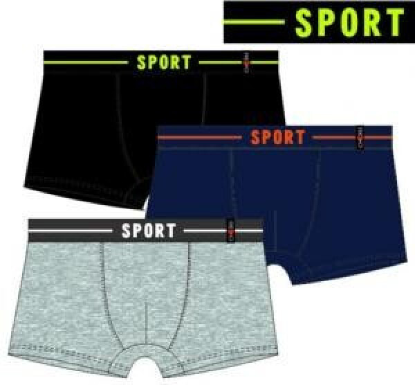 Pánske boxerky 1BE-698 – Redo 3XL černá se žlutou