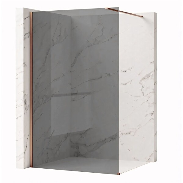 REA/S - Sprchová zástena Flexi Grey / Brush Copper 90 KPL-K99385