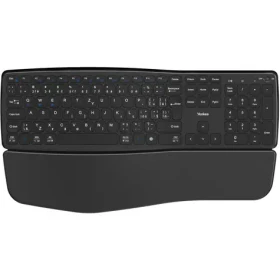 YENKEE YKB 2100 CSBK WL SWIFT čierna / bezdrôtová klávesnica / ergonomická / 2.4 GHz + Bluetooth 5.0 / USB-C (45025599)