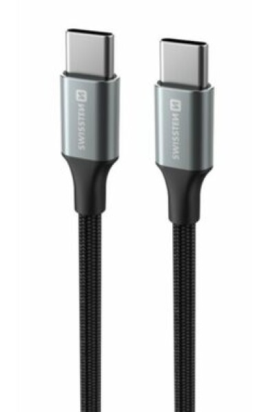 Swissten TEXTILE II dátový kábel USB-C - USB-C 1.5m čierna (71528203)