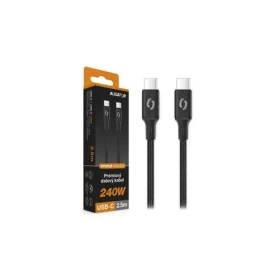 Aligator Dátový kábel POWER 5A 240W / USB-C/USB-C 2,5m (DATKP68)