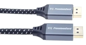 PremiumCord DisplayPort 1.4 prípojný kábel MM 1 m / Video kábel / 8K 60Hz / kovové krytky / pozlátené konektory (kport10-01)
