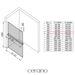 CERANO - Sprchová zástena Walk-in Onyx Top Round Ľ/P - 8 mm - okrúhla vzpera + polička/držiak na uteráky - čierna matná, bronzové sklo - 70x200 CER-690115