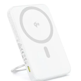 Baseus PicoGo Qi2 s otočným stojanom 5000mAh 20W biela / Powerbanka / USB-C / Qi2 / Magsafe (P10076800213-01)