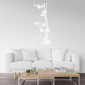 Veselá Stena Samolepka Bambus Farba: biela, Veľkosť: 45 x 97 cm