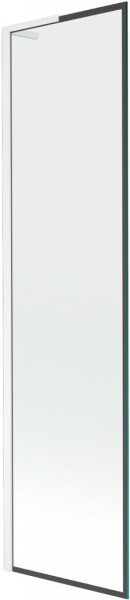 MEXEN/S - Next L vaňová zástena FIX 50 x 150, čierna vzor, biela 895-050-000-03-70-20