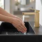 REA - Umývadlo na dosku Goya 70 čierna matná REA-U8802