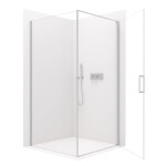CERANO - Sprchovací kút Porte Ľ/P - 8 mm - chróm, transparentné sklo - 100x80x195 - otočný CER-413516