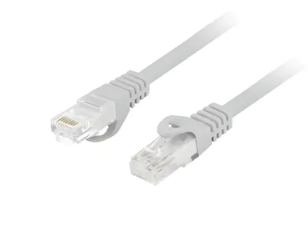 Lanberg CAT6 UTP sivá / Patch kábel / 5 m / RJ45-RJ45 / LSZH / Fluke Passed (PCU6-10CU-0500-S)