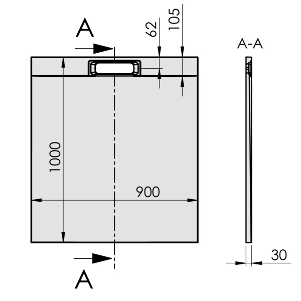 POLYSAN - KAZUKO sprchová vanička z liateho mramoru, 100x90 cm 40336