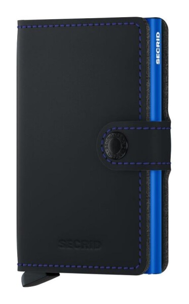Kožená mini peňaženka Secrid Miniwallet Matte Black & Blue