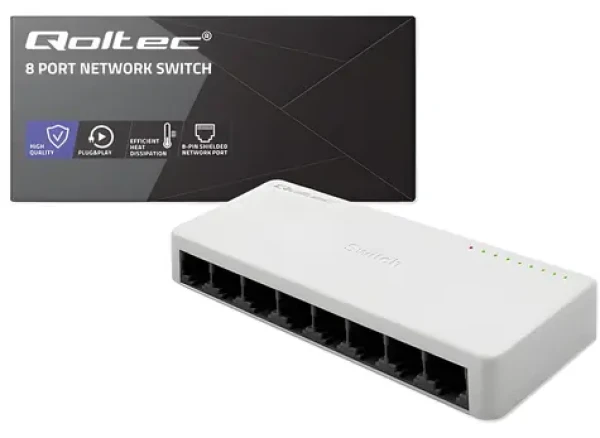 Switch 8 portov 100 Mbps / Switch / RJ45 / Fast Ethernet / LAN (52246)