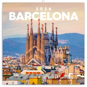 NOTIQUE Poznámkový kalendár Barcelona 2026 - Západná / 30 x 30 cm (PGP-35485-Z)