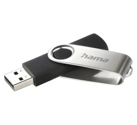 HAMA Rotate čierna/strieborná / Flash disk / USB 2.0 / 16 GB / 6 MB/s