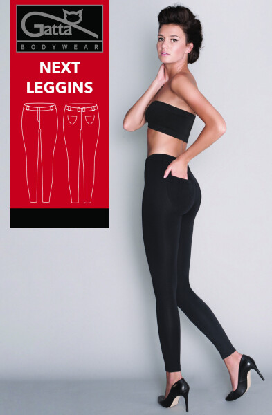 Čierne dámske legíny Gatta Next Leggins 44531 černá/černá XL