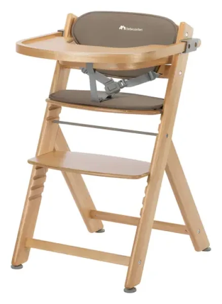 BEBECONFORT Timba Natural Wood s podložkou / Rastúca detská stolička / od 6 mesiacov / nosnosť 110 kg (2740014210BC)