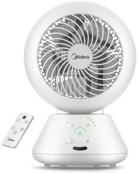Midea Midea Fan | MDF24JRW TurboForce | Table Fan | White | Number of speeds 5 | Oscilrokovion | Remote control