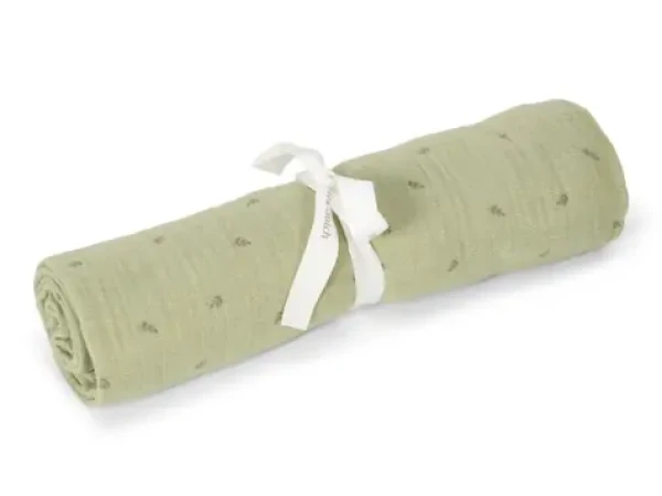 Little Dutch Plienka zavinovacia 120x120 cm s potlačou Pure Sage (TE51915039LD)