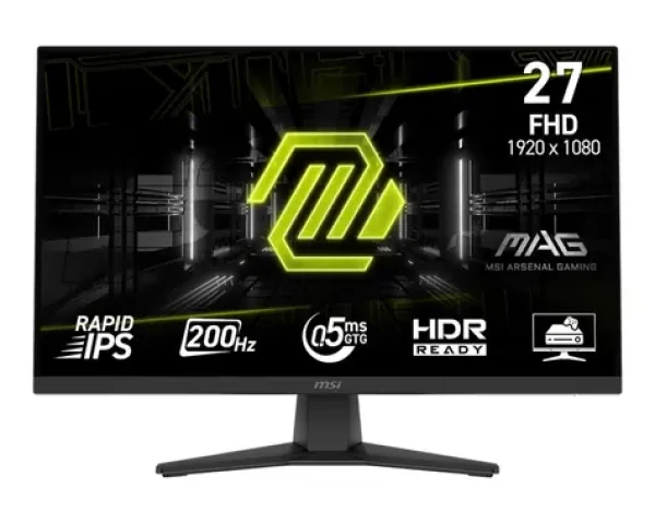 27" MSI MAG 272F čierna / FHD / IPS / 16:9 / 0.5ms / 1000:1 / 300cd-m2 / HDMI + DP / VESA (MAG 272F)