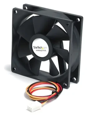 StarTech tichý ventilátor 80 mm čierny / Ventilátor / 80x80x25 mm / -10 až 80 ° C / plast (FAN8X25TX3L)