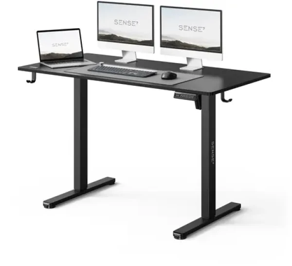 SENSE7 NOJO LIGHT Pracovný stôl čierna / elektricky nastaviteľná výška / 120 x 60cm / nosnosť 70kg (5902659847911)