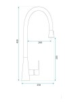 REA REA - Drezová batéria Mild čierna/ružové zlato REA-B4801