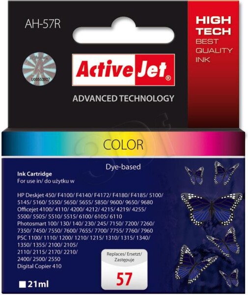 Activejet Toner AH-57R / C6657A nr 57 (cyan, magenta, yellow)