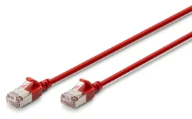 Digitus Slim červený / Patch kábel / CAT 6A / F/FTP / 3 m / PoE+ (DK-1632-A-030S-R)