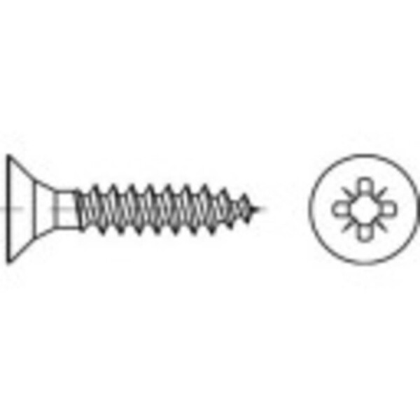 TOOLCRAFT 1069722 zápustné skrutky 3.5 mm 35 mm krížová dražka Pozidriv 88097 nerezová ocel A2 1000 ks; 1069722