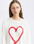 Thinking MU Tape Heart Emily Tee WHITE L