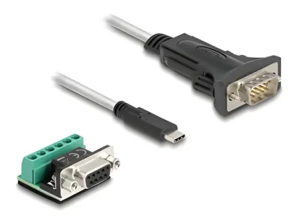 DeLock USB 2.0 Type-C na RS-422/485 / Adaptér / 6pin Terminal Block / 5 V / 2 m (64270)