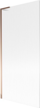 MEXEN/S - Next L vaňová zástena FIX 90 x 150, prúžky, ružové zlato 895-090-000-03-09-60