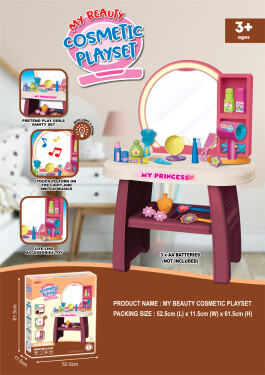 Mamido Mamido Interaktívny kozmetický stolček so svetlami a zvukmi s príslušenstvom MT1620