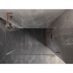 MEXEN/S - Lunar-B L sprchový kút dvere krídlové pravá 100 x 90, transparent, meď kartáčovaná 832L-100-090-65-00-P