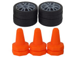 Mamido Športové autíčko na diaľkové ovládanie R/C 1:24 žlté s vymeniteľnými kolesami