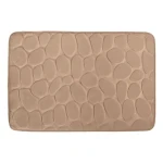 MSV Pebbles kúpeľňová predložka 40 x 60 cm cappuccino/Polyester, PU pena/Protišmyková