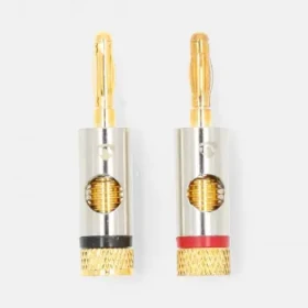 Nedis Banánkový konektor priamy zlatá / Audio konektor / Zástrčka / Pozlátený / Skrutkovací / 7,0 mm / 2 ks (CATB26900GD)