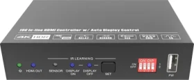 VivoLink 4K in-line HDMI controller / HDMI / RS-232 / IR / 4K x 2K 60Hz 4:4:4 HDR10 Dolby Vision / HDCP 2.2 compliant (VLHDMICTL1-MME)