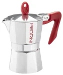 Pedrini Kaffettiera Brillant červená / Moka kanvička / 0,15 l (3 šálky) / Hliníkové telo (100002164142)