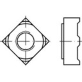TOOLCRAFT 119089 štvorhranné matice M12 DIN 928 ocel 500 ks; 119089
