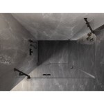 MEXEN/S - Lunar sprchovací kút dvere krídlové ľavá 100 x 80, transparent, čierna 834-100-080-70-00-L