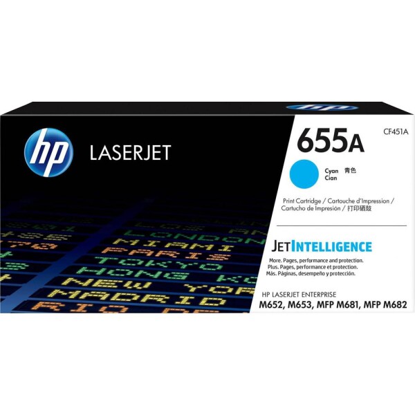 HP 655A Cyan Originál (CF451A)